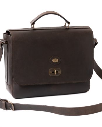 Leather laptop bag with handle