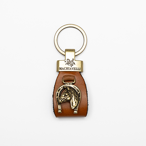 Horse and horseshoe keychain