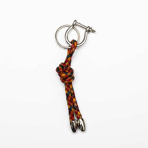 Braided Leather Horse Riding Keychain
